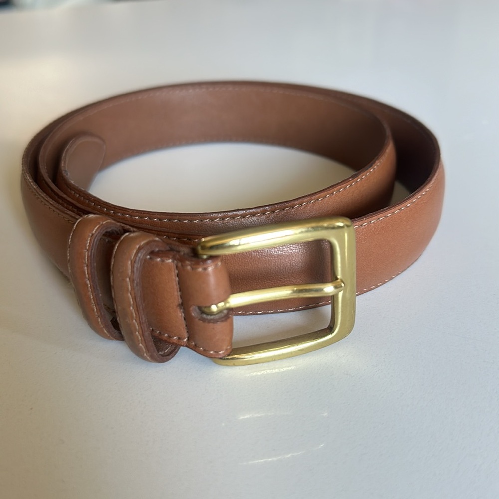 Genuine Leather and Brass Belt